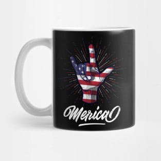 Love Merica Patriotic Independence Day Shirt 4th of July Mug